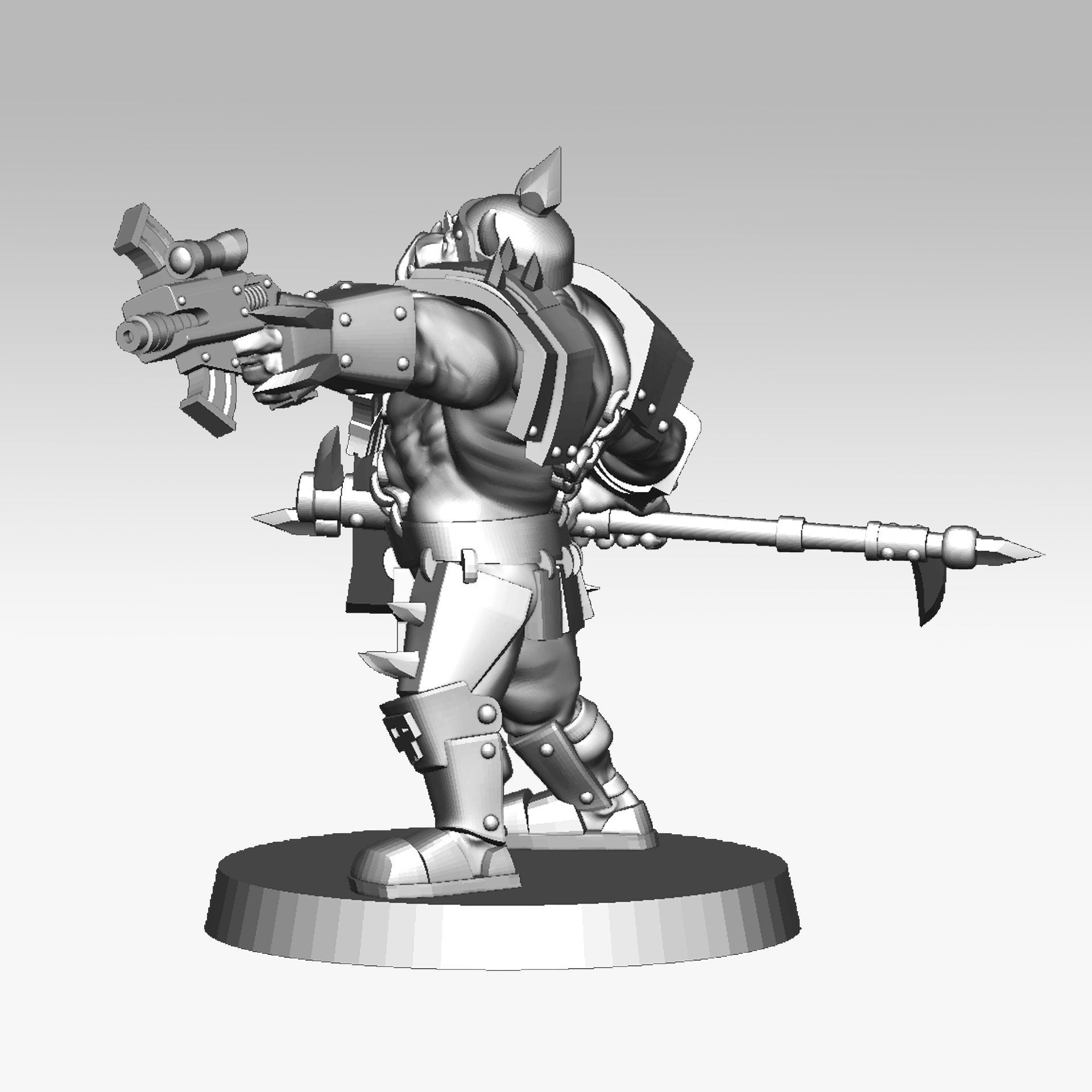 Orc soldier 3D print model 3D print model_9