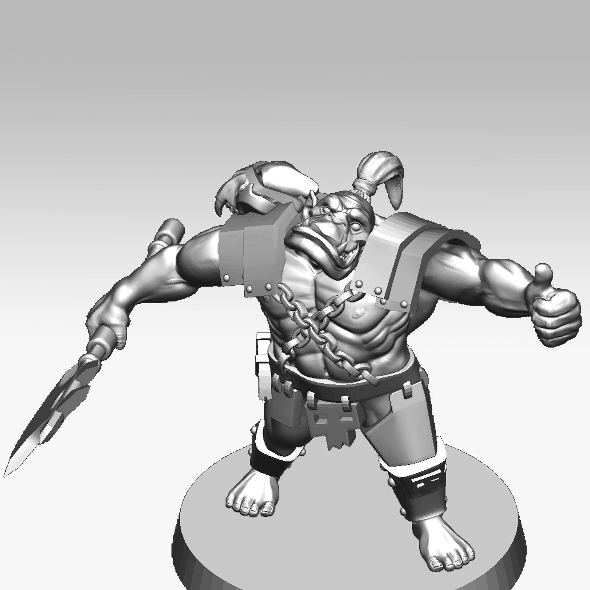 Orc soldier 3D print model 3D print model_15