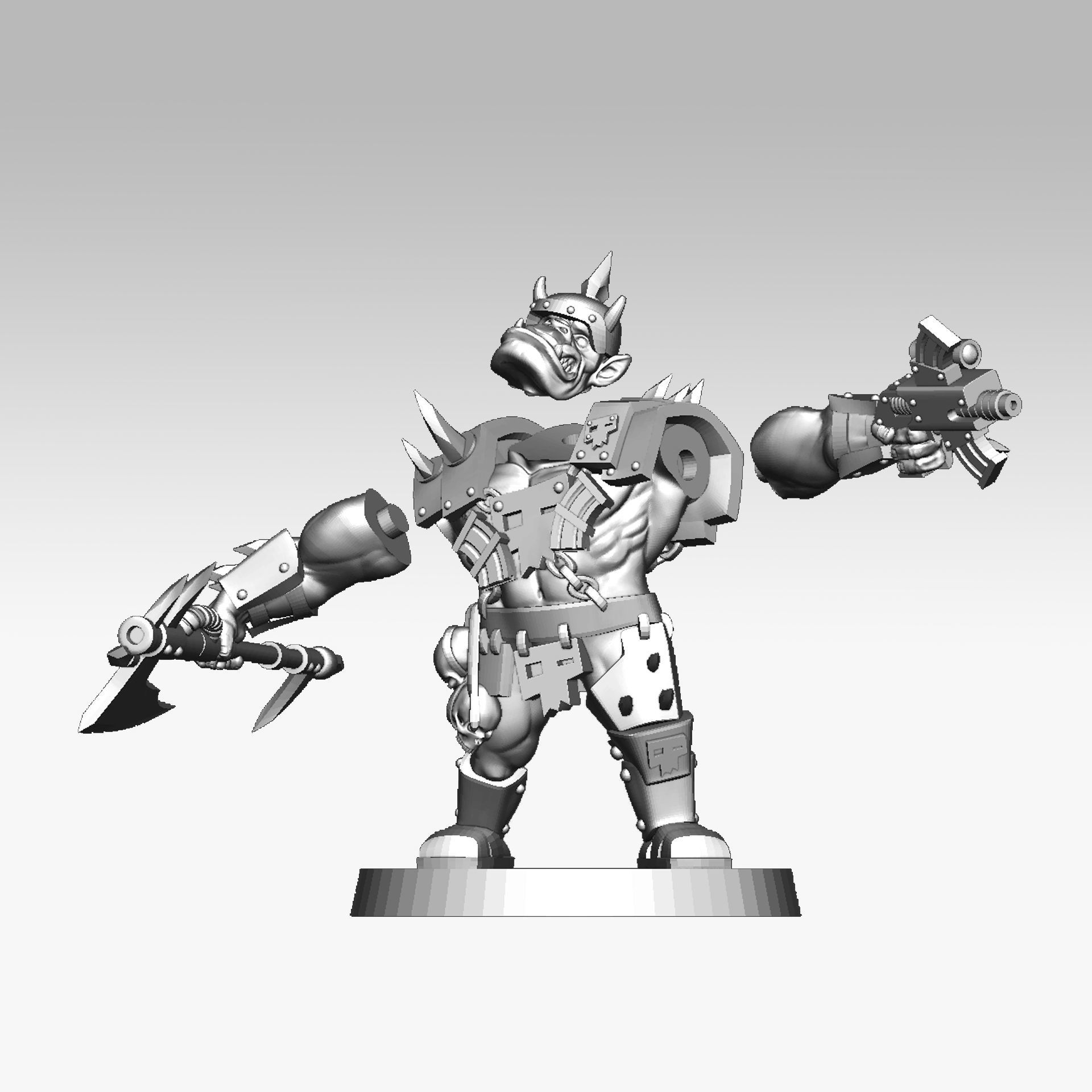 Orc soldier 3D print model 3D print model_2