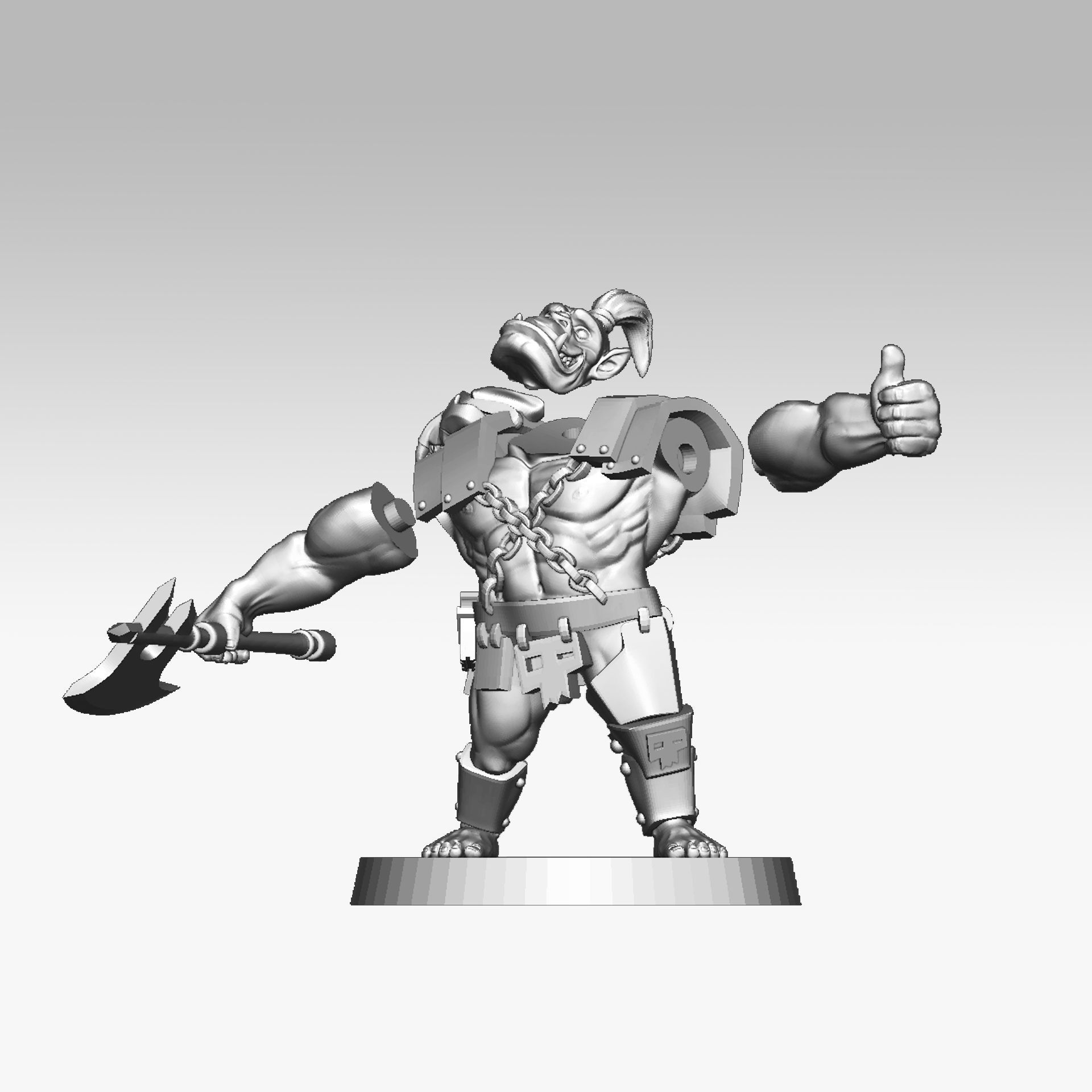 Orc soldier 3D print model 3D print model_11