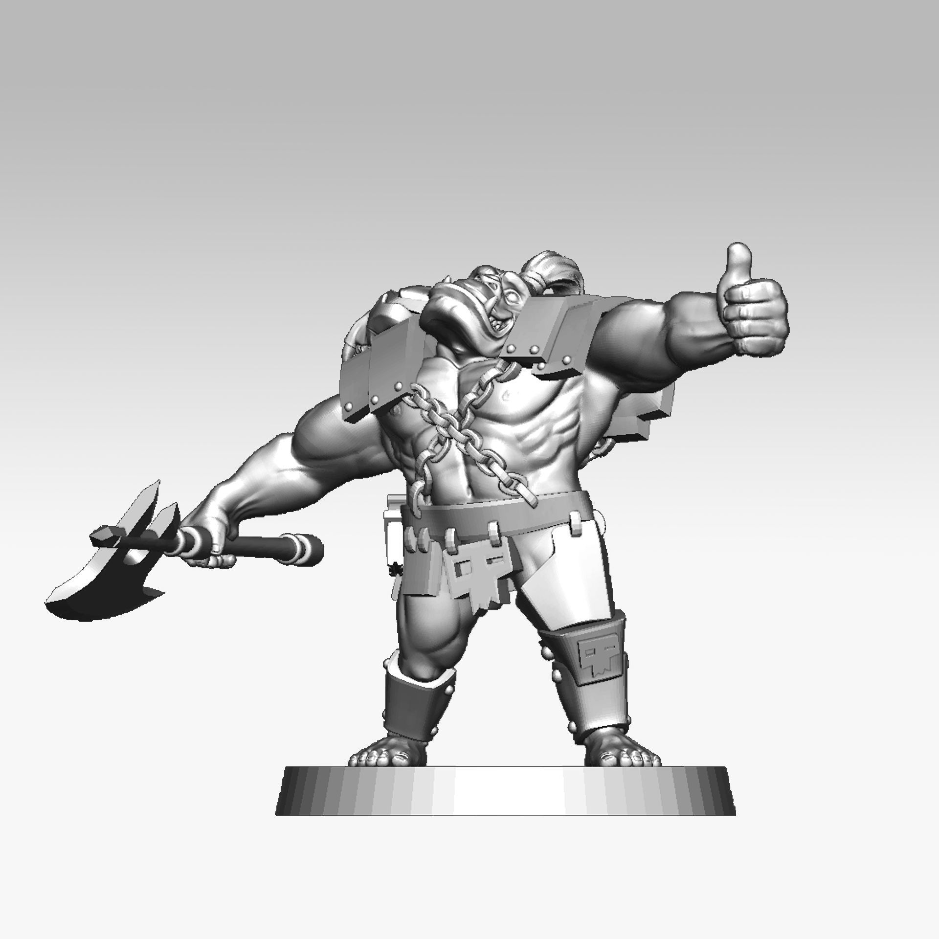 Orc soldier 3D print model 3D print model_10