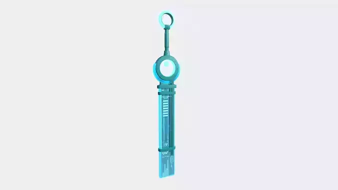 SciFi Sword A10 Full Blue - Character Design Fashion Low-poly 3D model