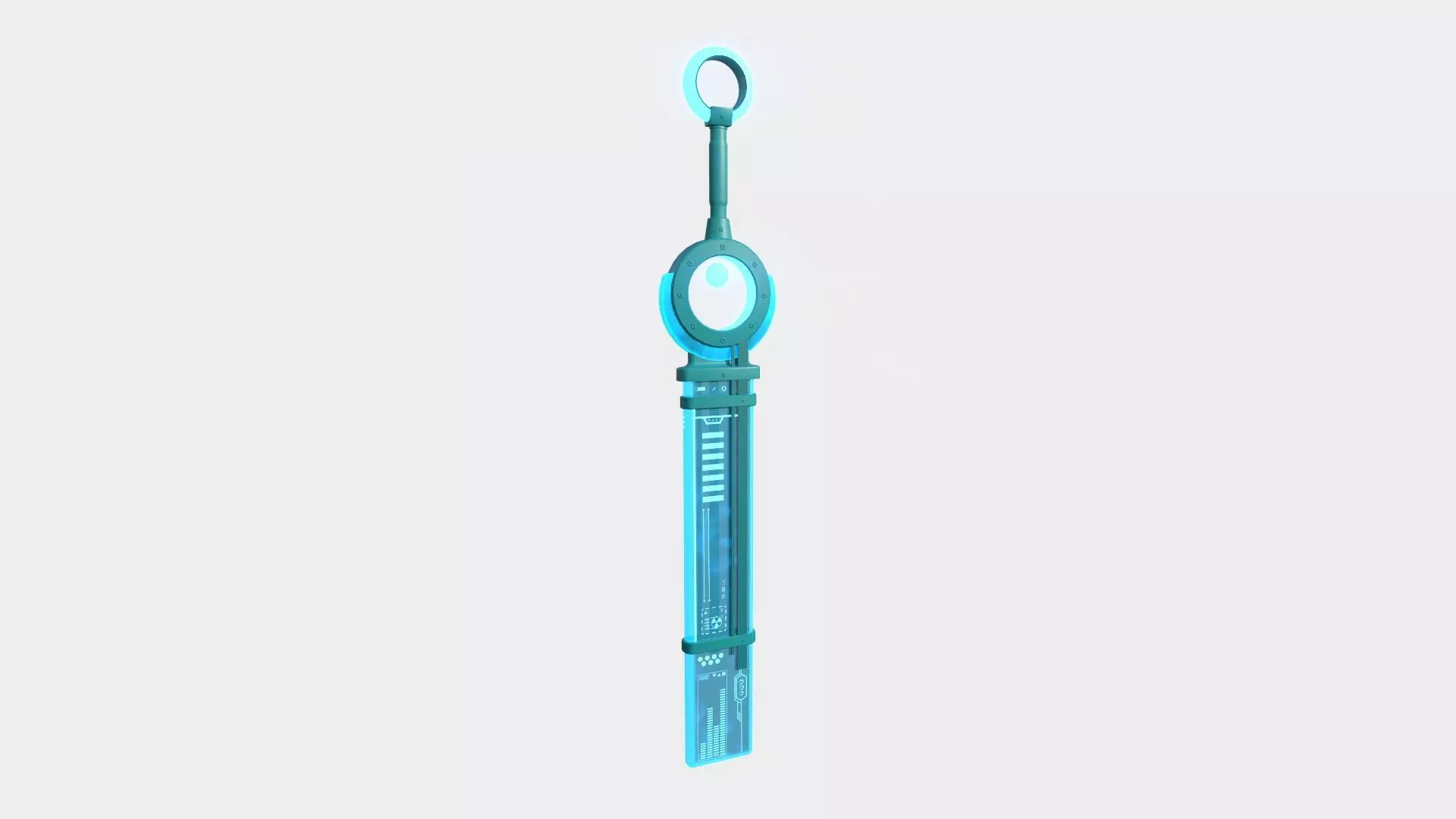 SciFi Sword A10 Full Blue - Character Design Fashion Low-poly 3D model_0