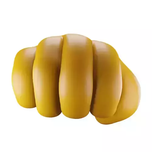 Punch Hand Gesture Low-poly 3D model