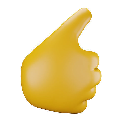 Thumbs Up Hand Gesture Low-poly 3D model