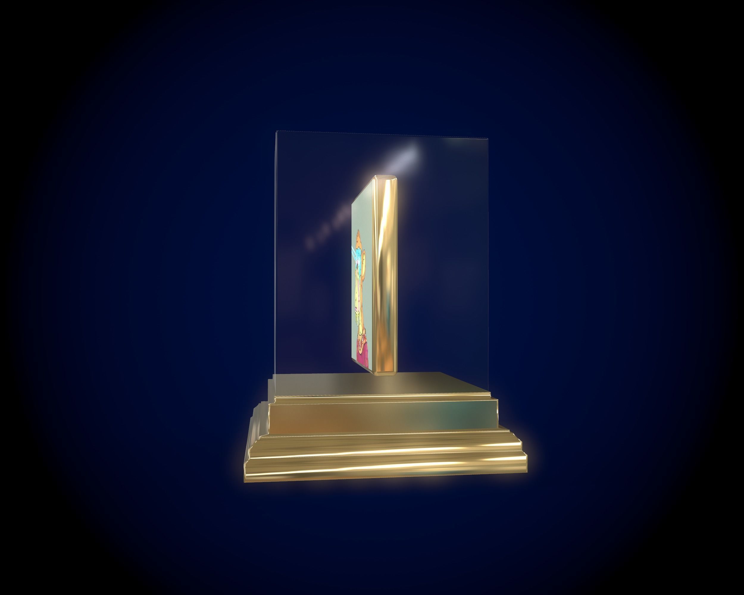 Mutant Ape 29 Gold Club Low-poly 3D model_10