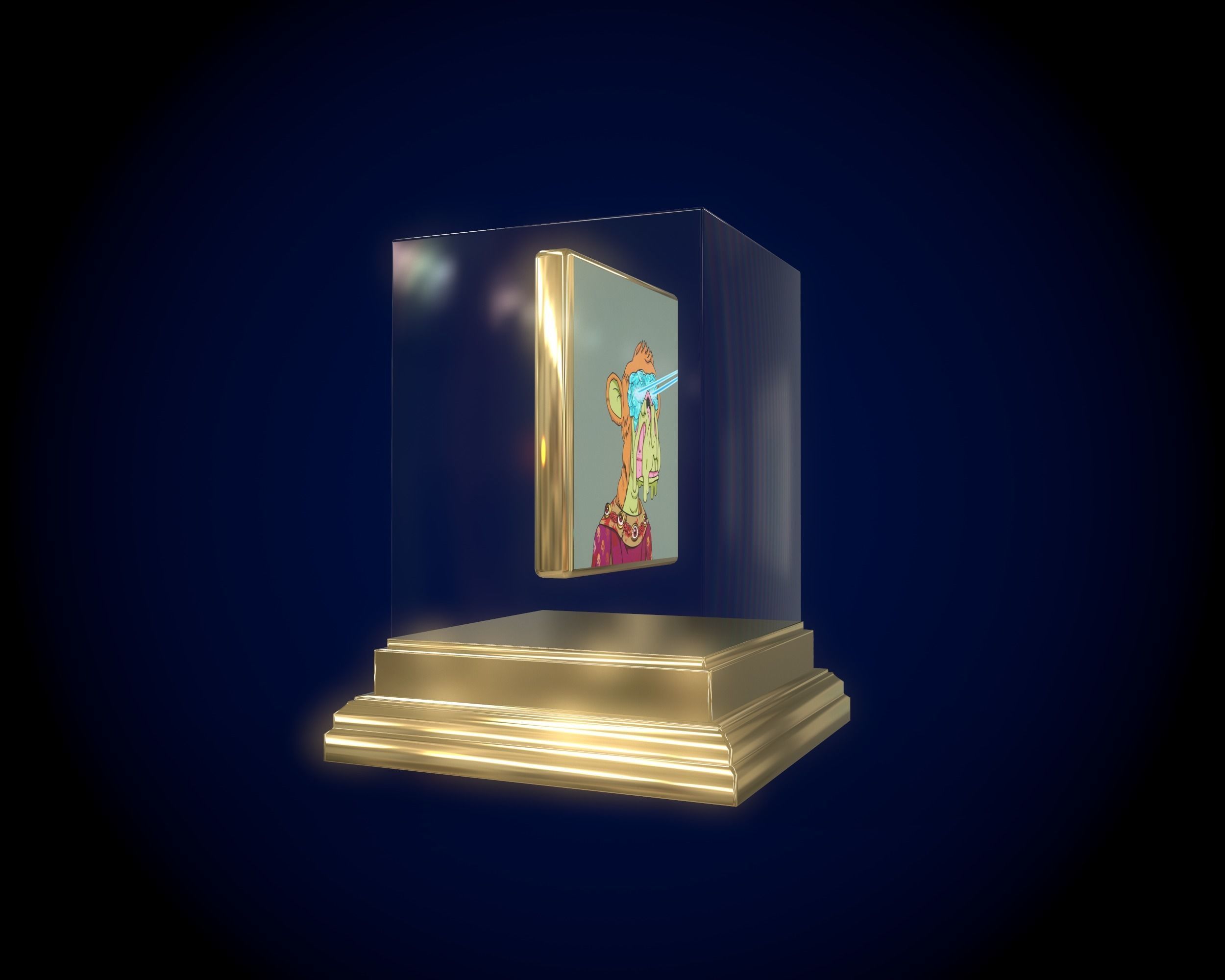 Mutant Ape 29 Gold Club Low-poly 3D model_4