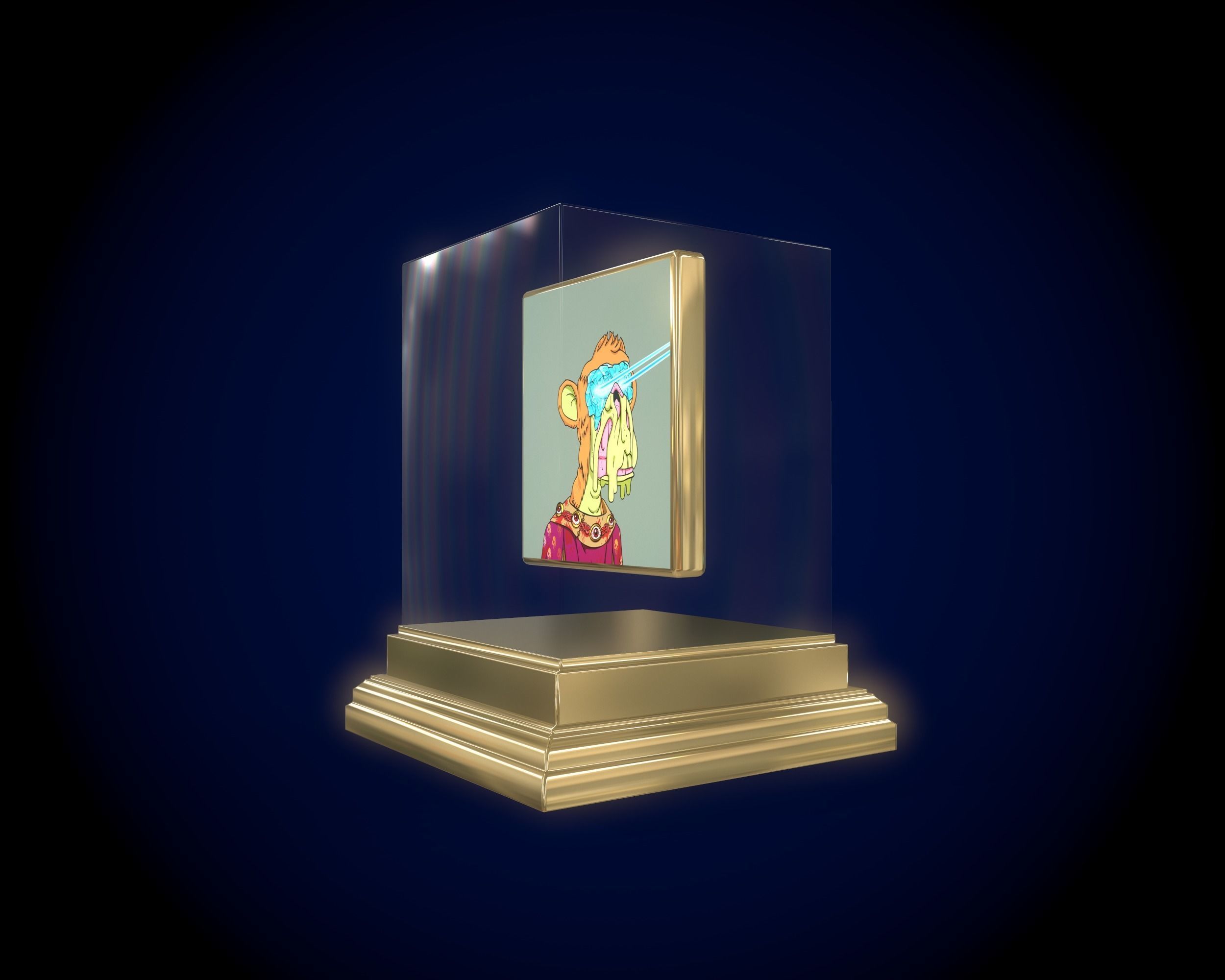 Mutant Ape 29 Gold Club Low-poly 3D model_8