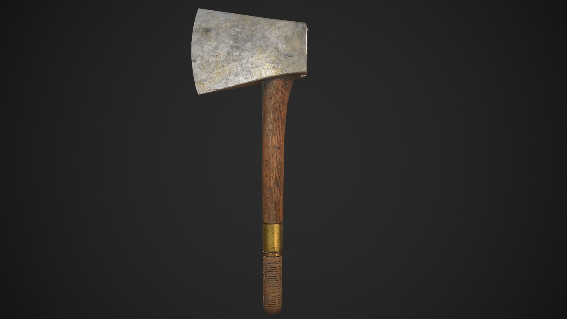 LOWPOLY WOODEN AXE Low-poly 3D model_10