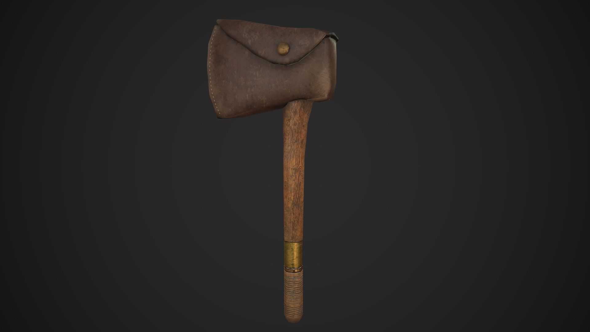 LOWPOLY WOODEN AXE Low-poly 3D model_12