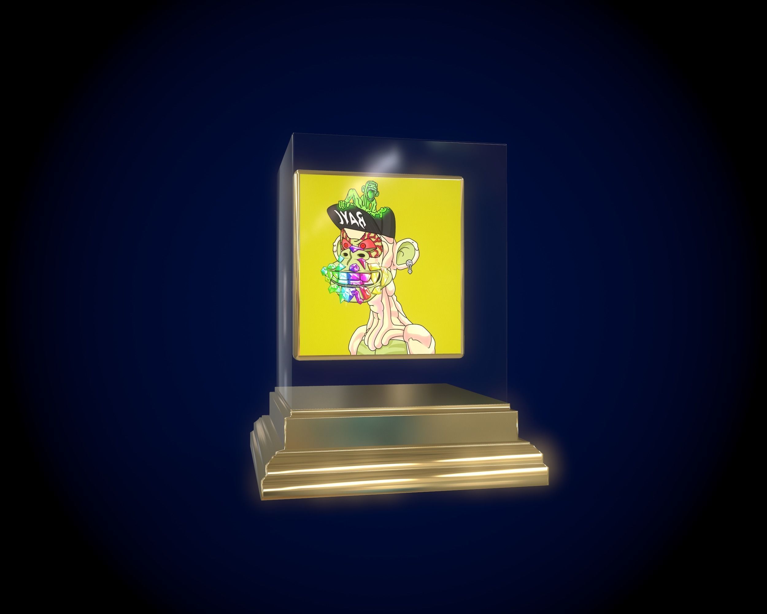 Mutant Ape 30 Gold Club Low-poly 3D model_5