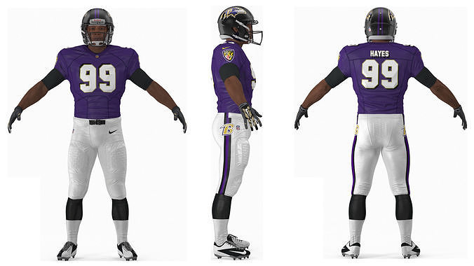 Baltimore Ravens American Football Player Fur 3D model