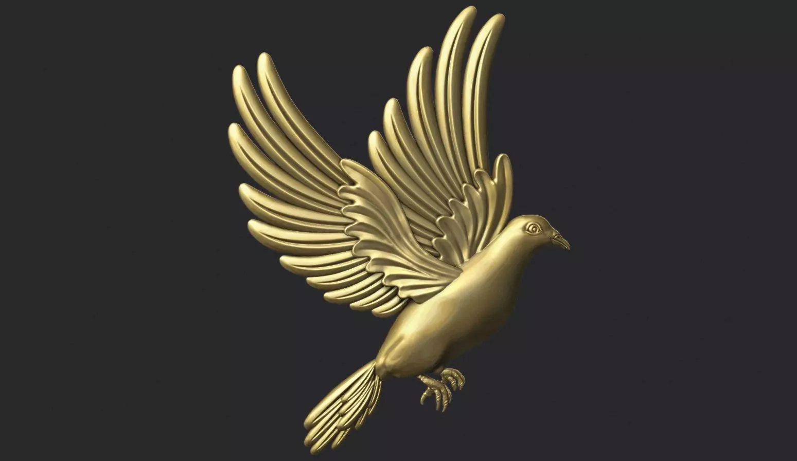 Dove bas relief 3D print model