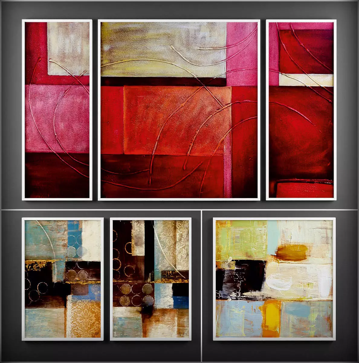 Picture Frames Low-poly 3D model_0