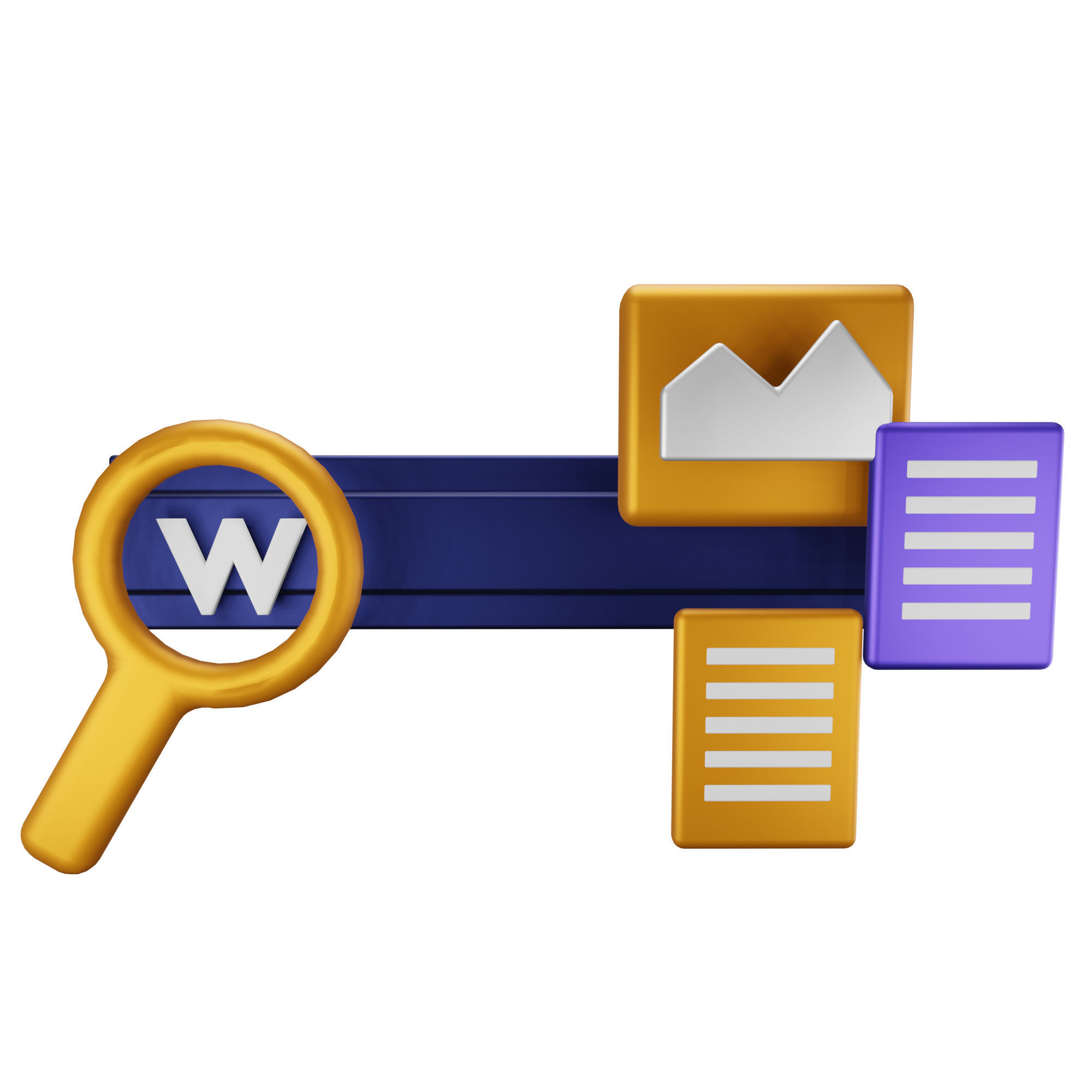 SEO Icon Pack 3D Model Low-poly 3D model_12