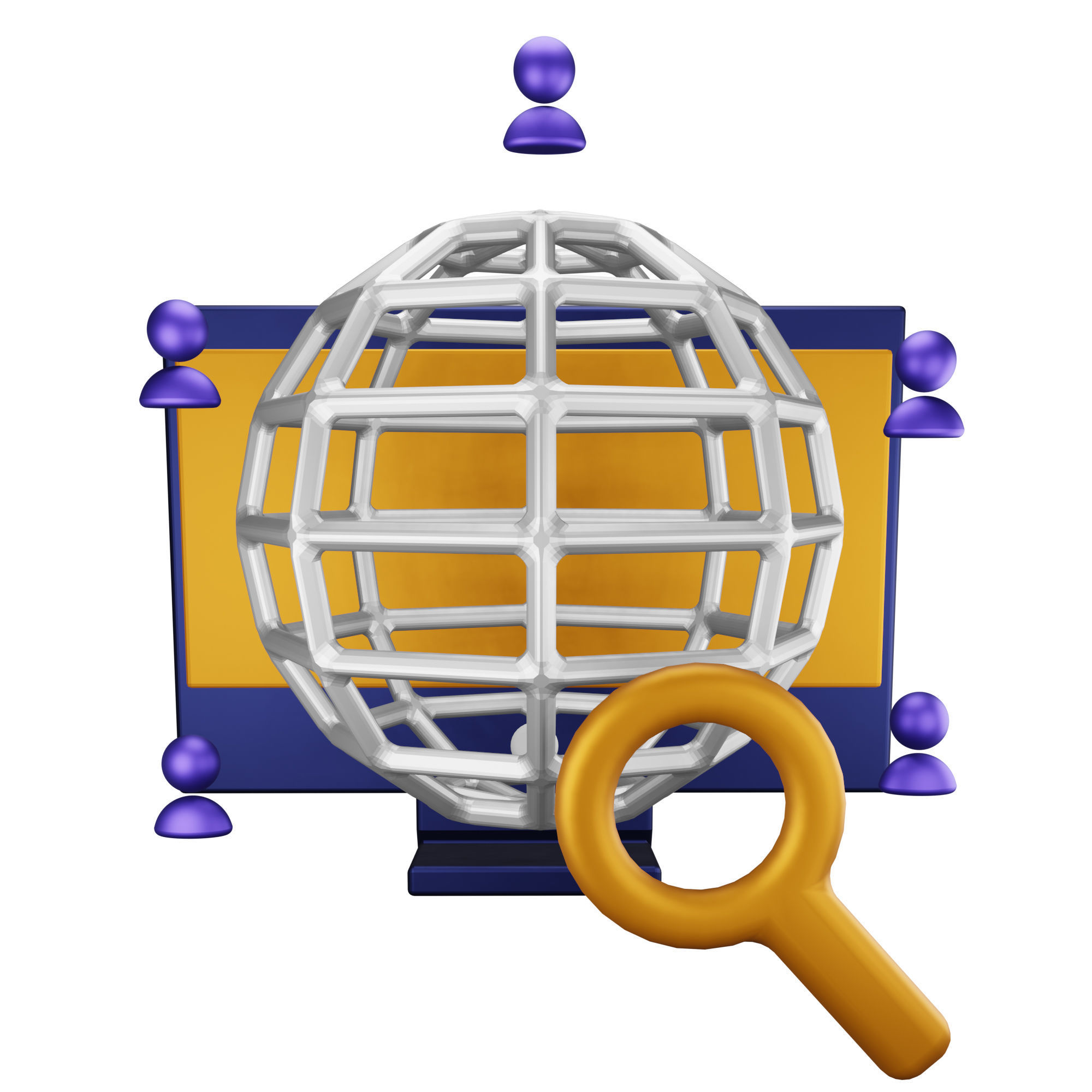 SEO Icon Pack 3D Model Low-poly 3D model_11