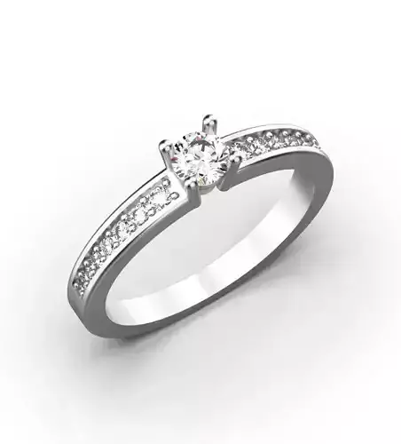 Engagement ring with 4 mm central stone 