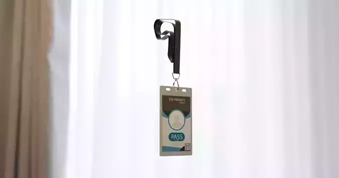 Access badge with 4k textures PBR Low-poly 3D model