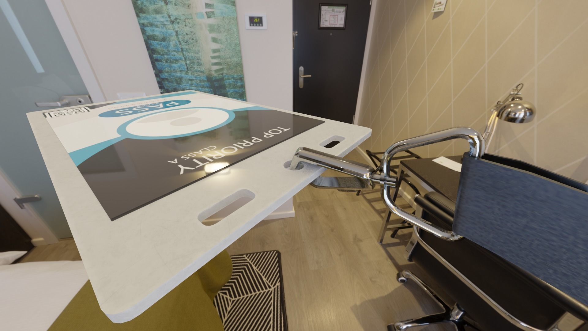 Access badge with 4k textures PBR Low-poly 3D model_7