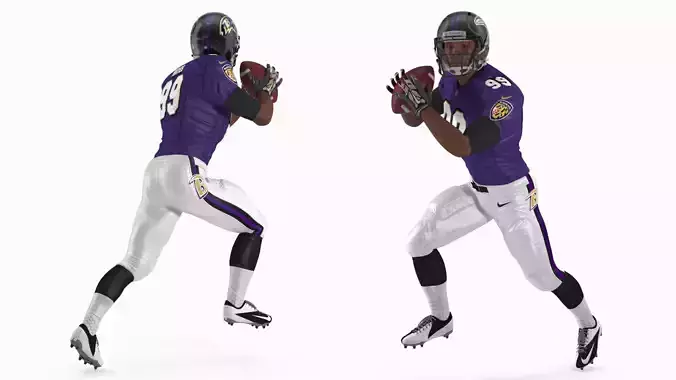Baltimore Ravens American Football Player Running The Ball Fur