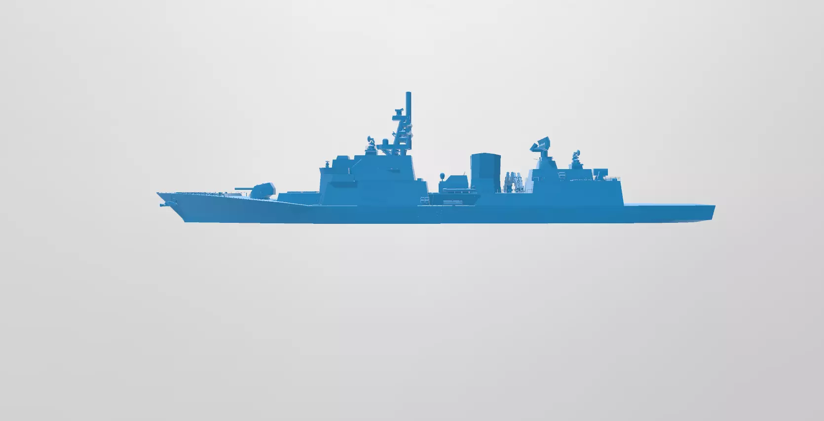 korea navy DDH-1 sea war game 3D print model_0