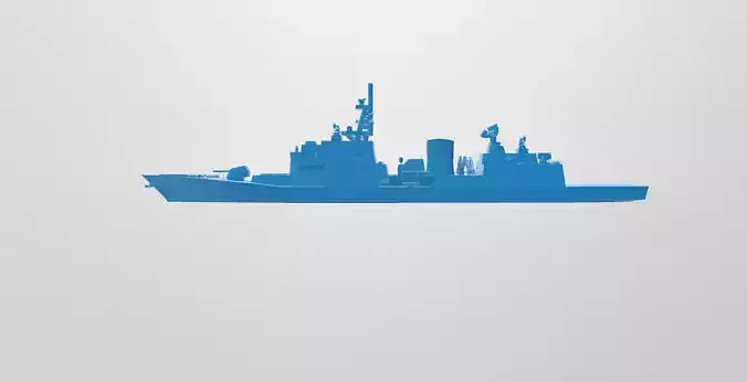 korea navy DDH-1 sea war game 3D print model