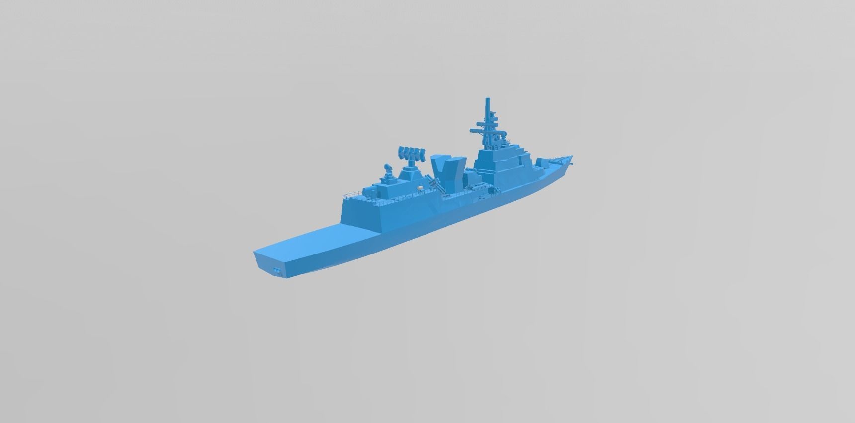 korea navy DDH-1 sea war game 3D print model_2