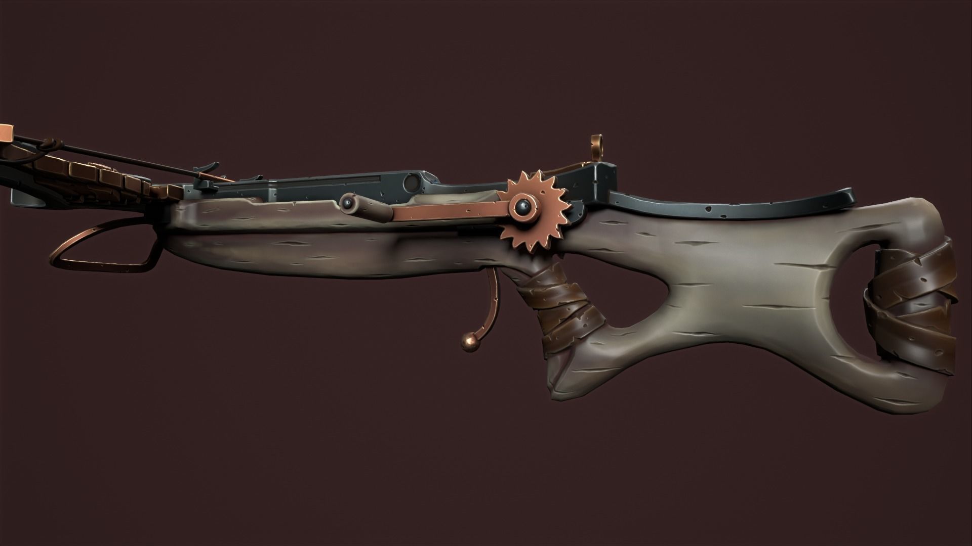 Rune crossbow Low-poly 3D model_19