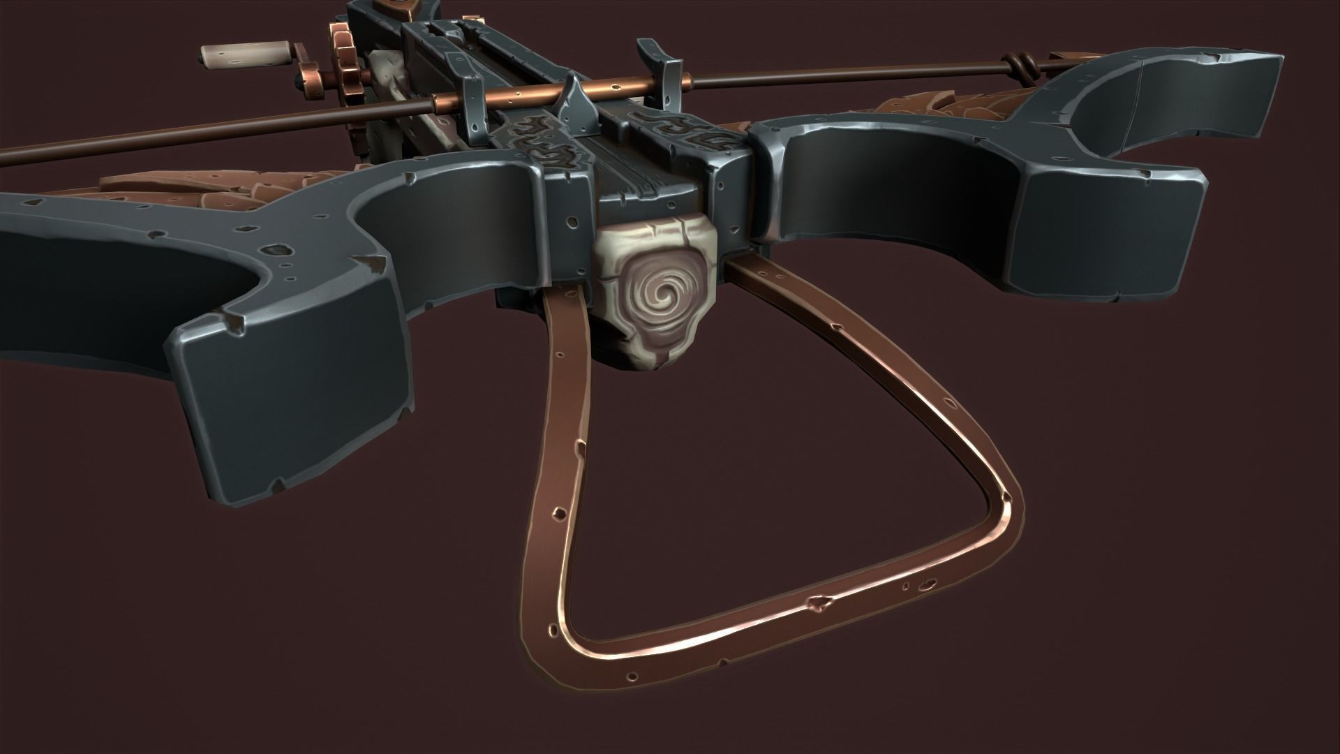 Rune crossbow Low-poly 3D model_25