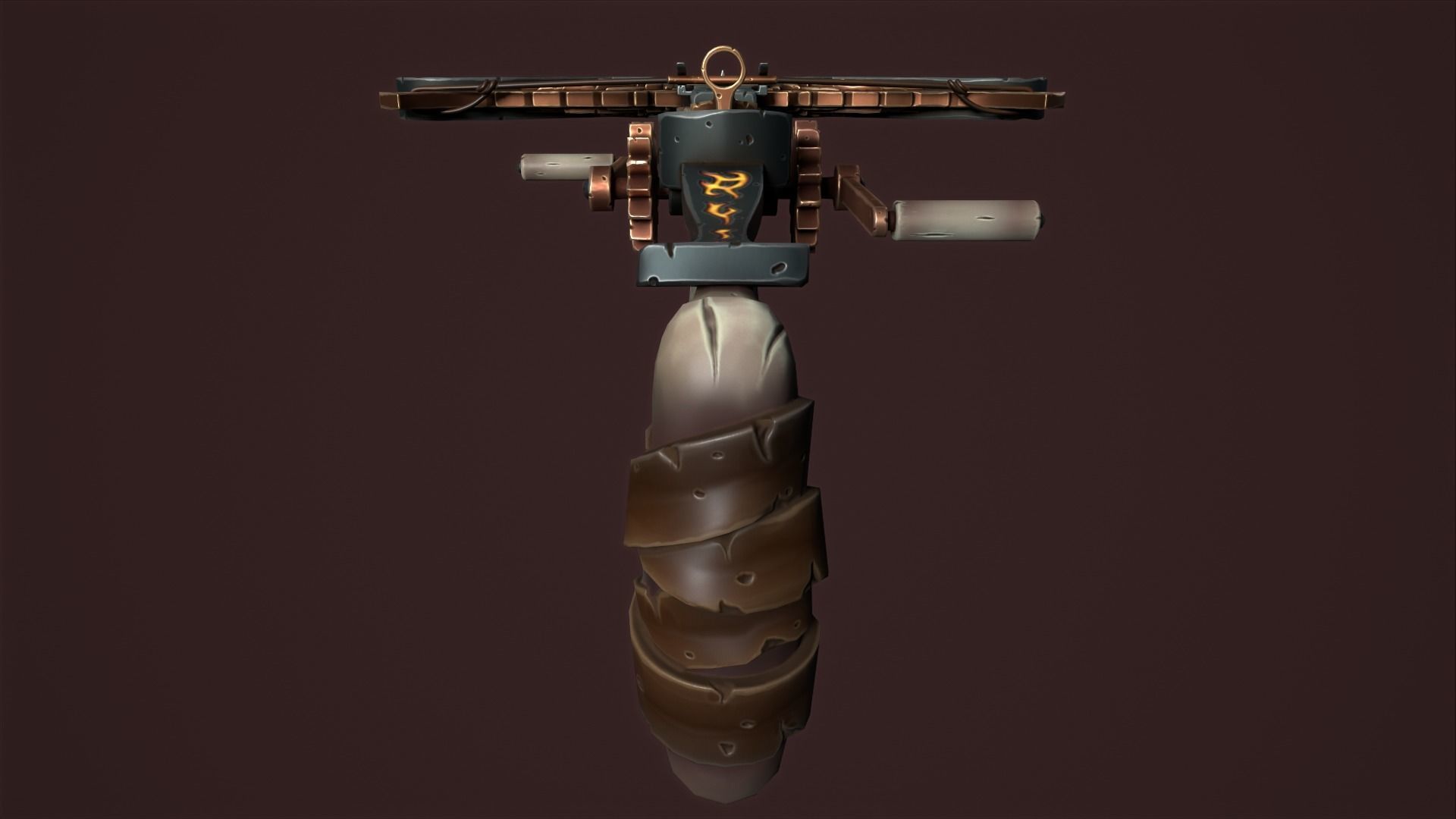 Rune crossbow Low-poly 3D model_32