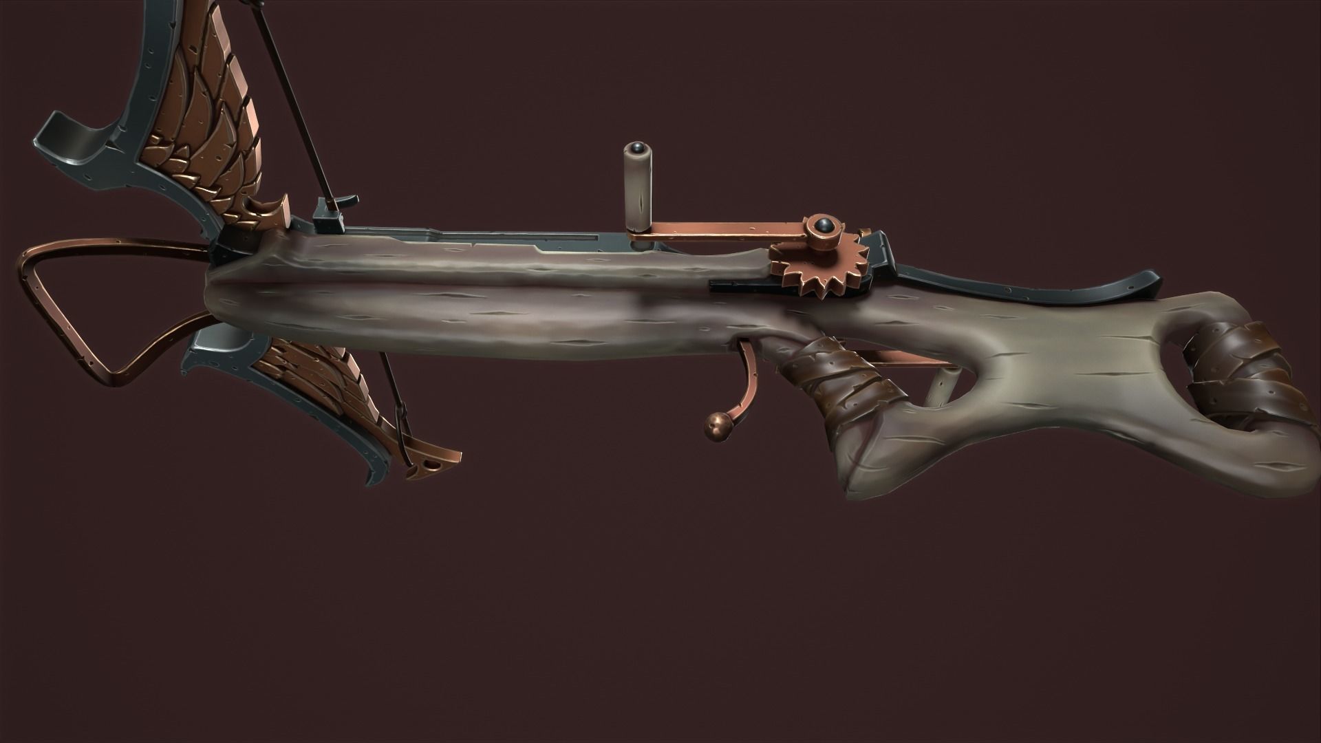 Rune crossbow Low-poly 3D model_20