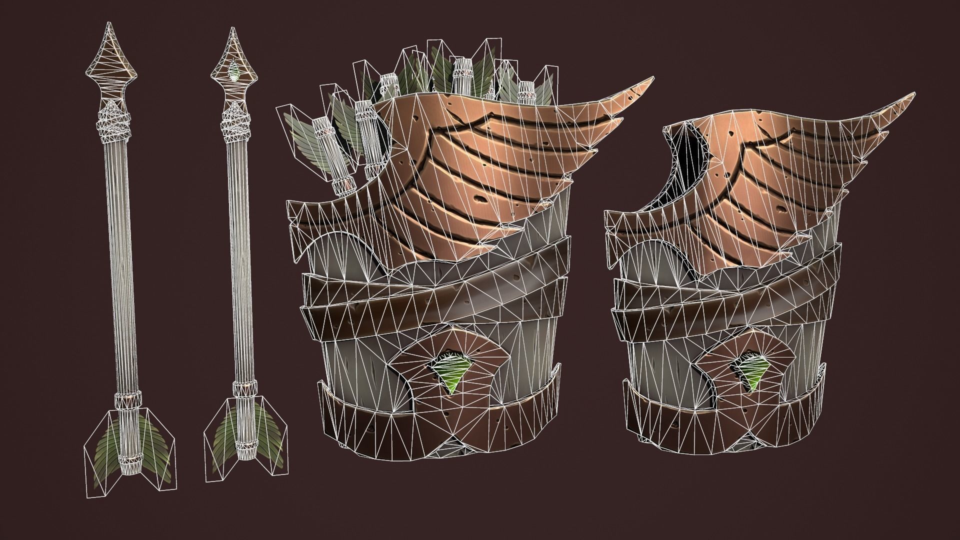 Rune crossbow Low-poly 3D model_38