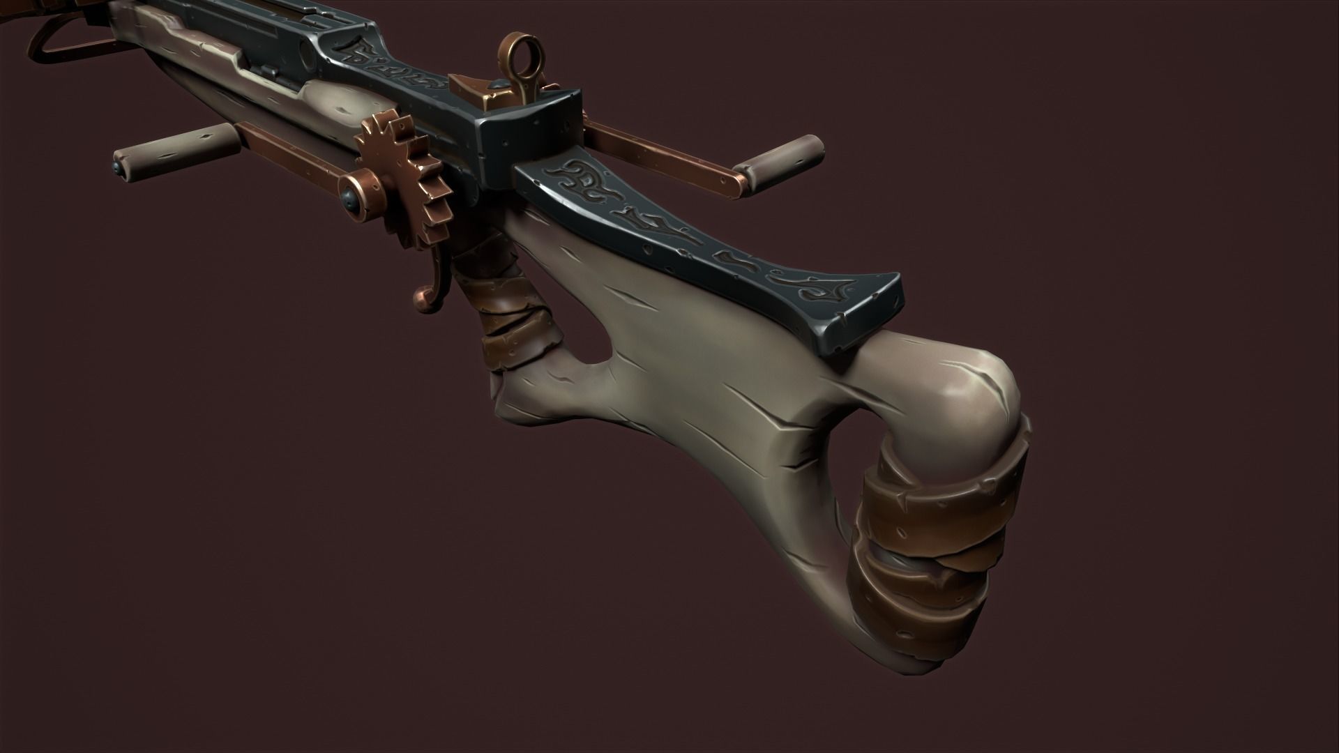 Rune crossbow Low-poly 3D model_22