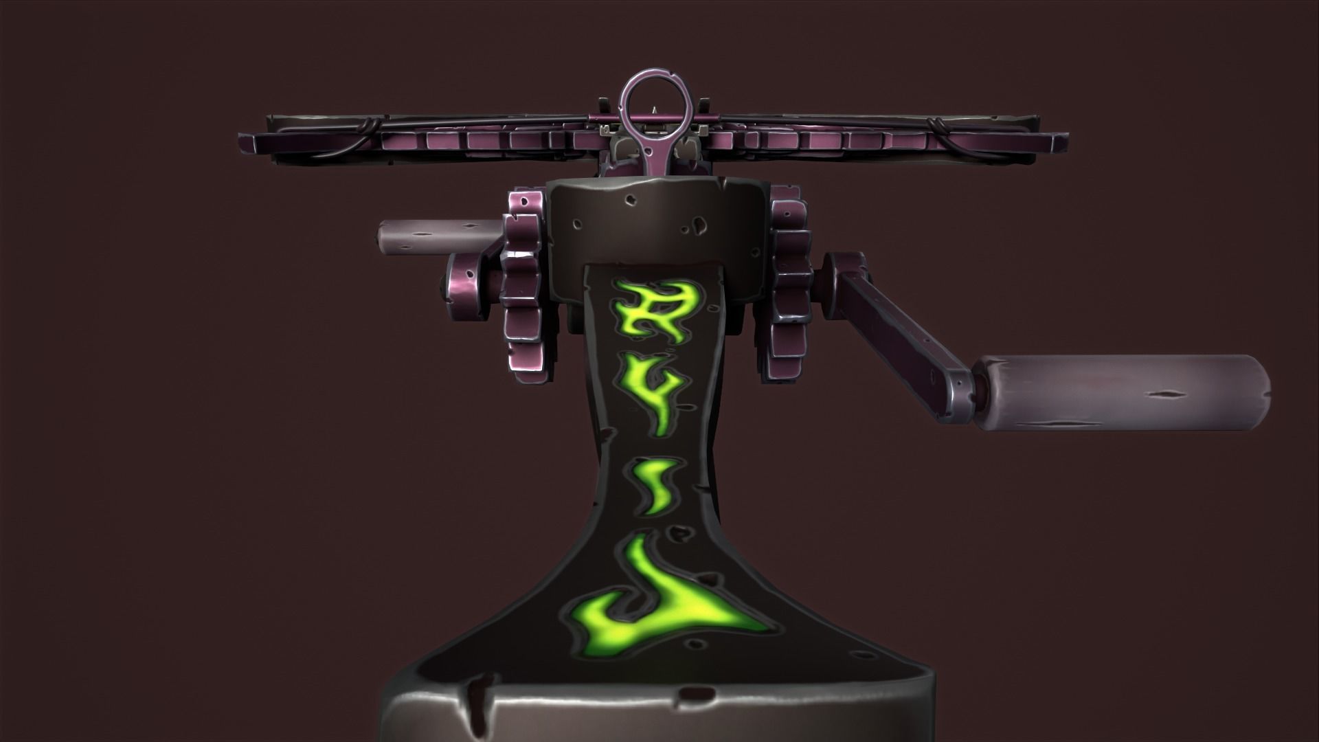 Rune crossbow Low-poly 3D model_36