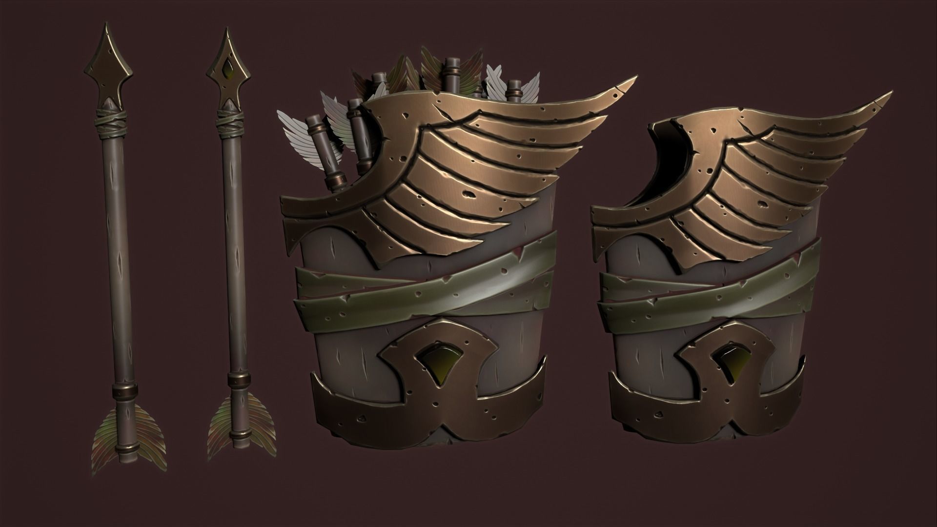 Rune crossbow Low-poly 3D model_44