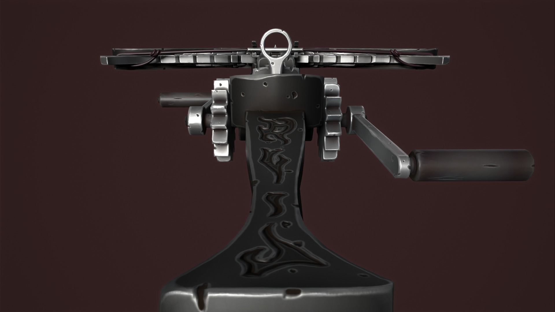 Rune crossbow Low-poly 3D model_34