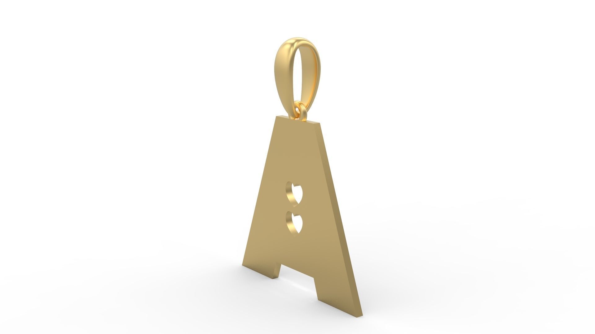 Initial Letters Pendant Lovebeat A 3D print model_1