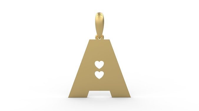 Initial Letters Pendant Lovebeat A 3D print model