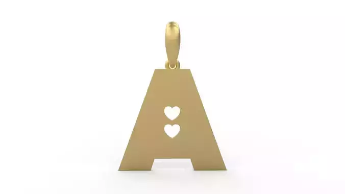 Initial Letters Pendant Lovebeat A 3D print model