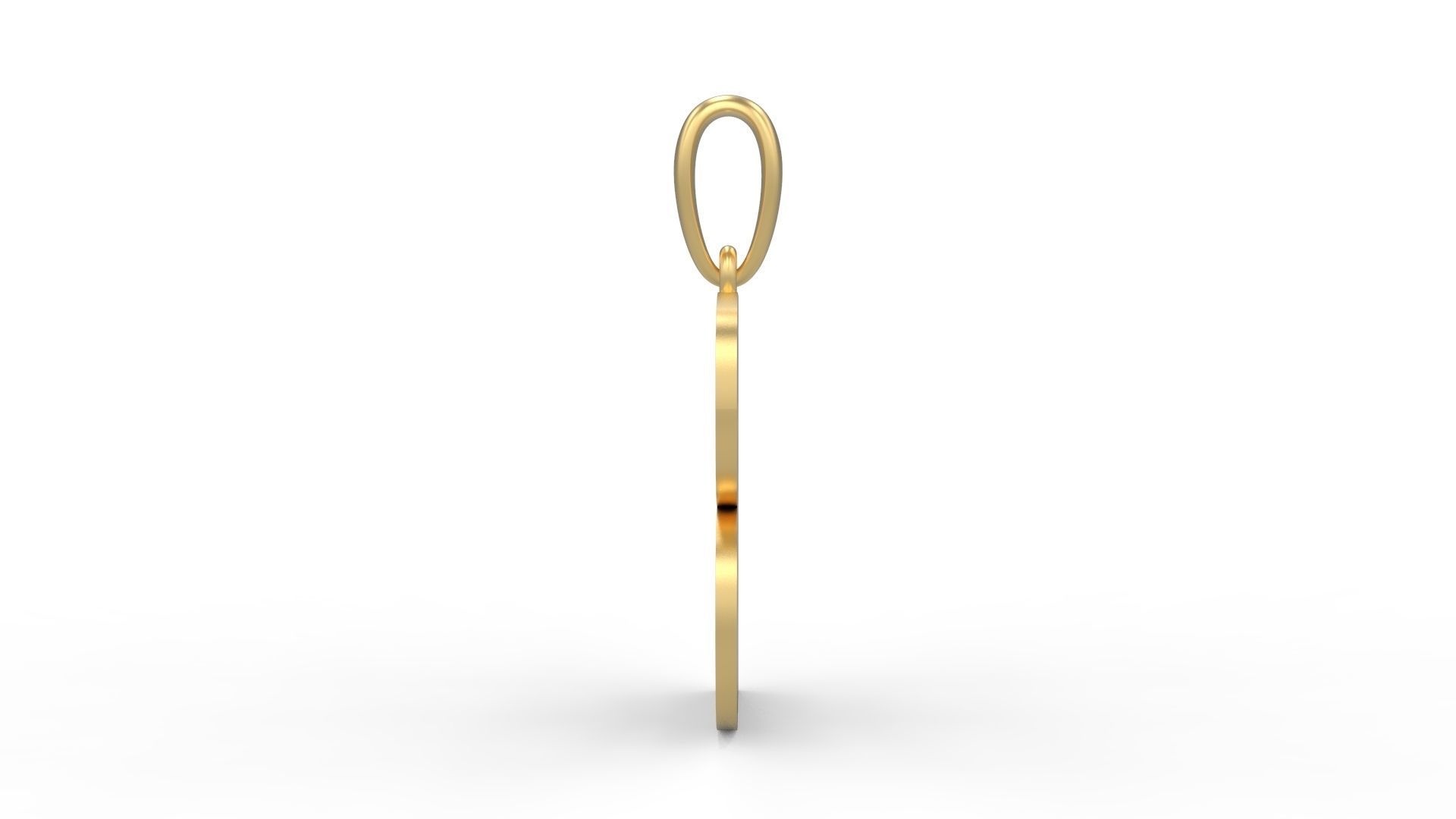 Initial Letters Pendant Lovebeat B 3D print model_2