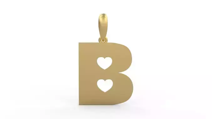 Initial Letters Pendant Lovebeat B