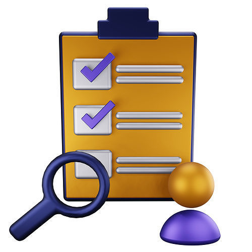 Audit Checklist Low-poly 3D model