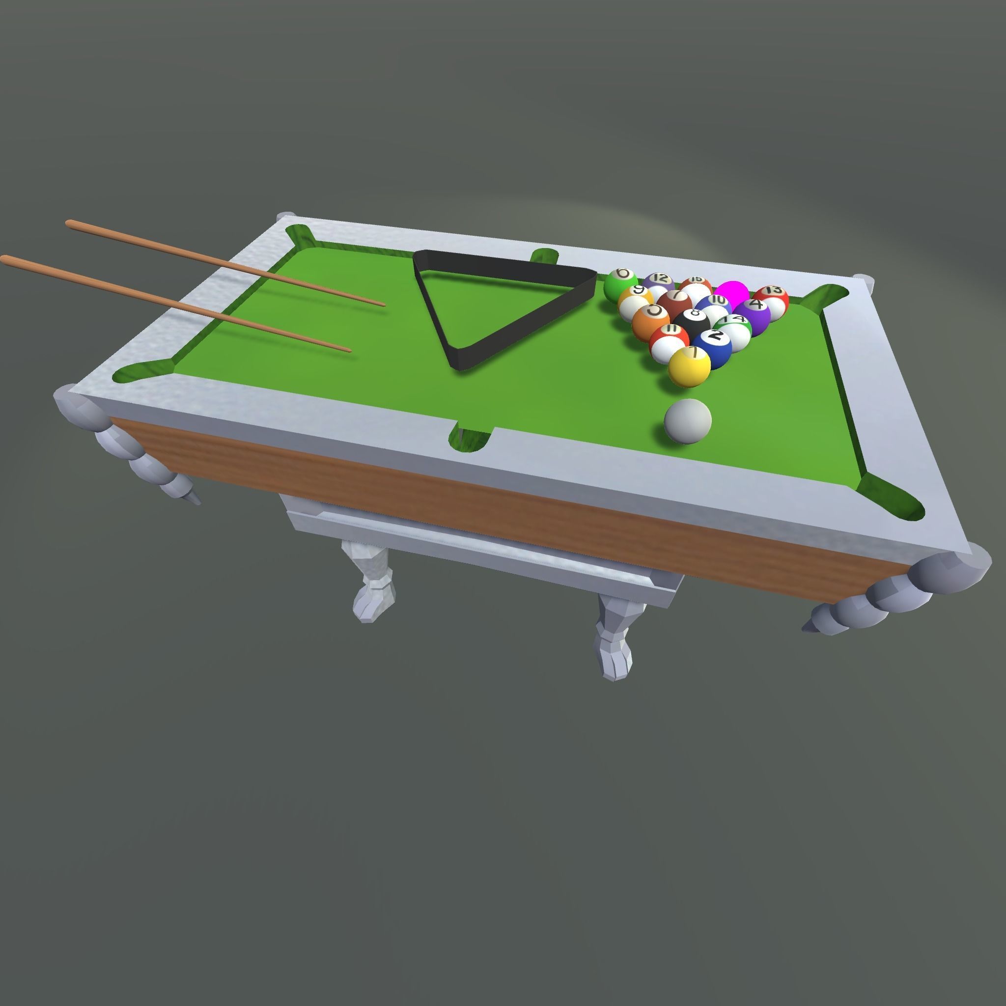 Billirado Table Low-poly 3D model_4