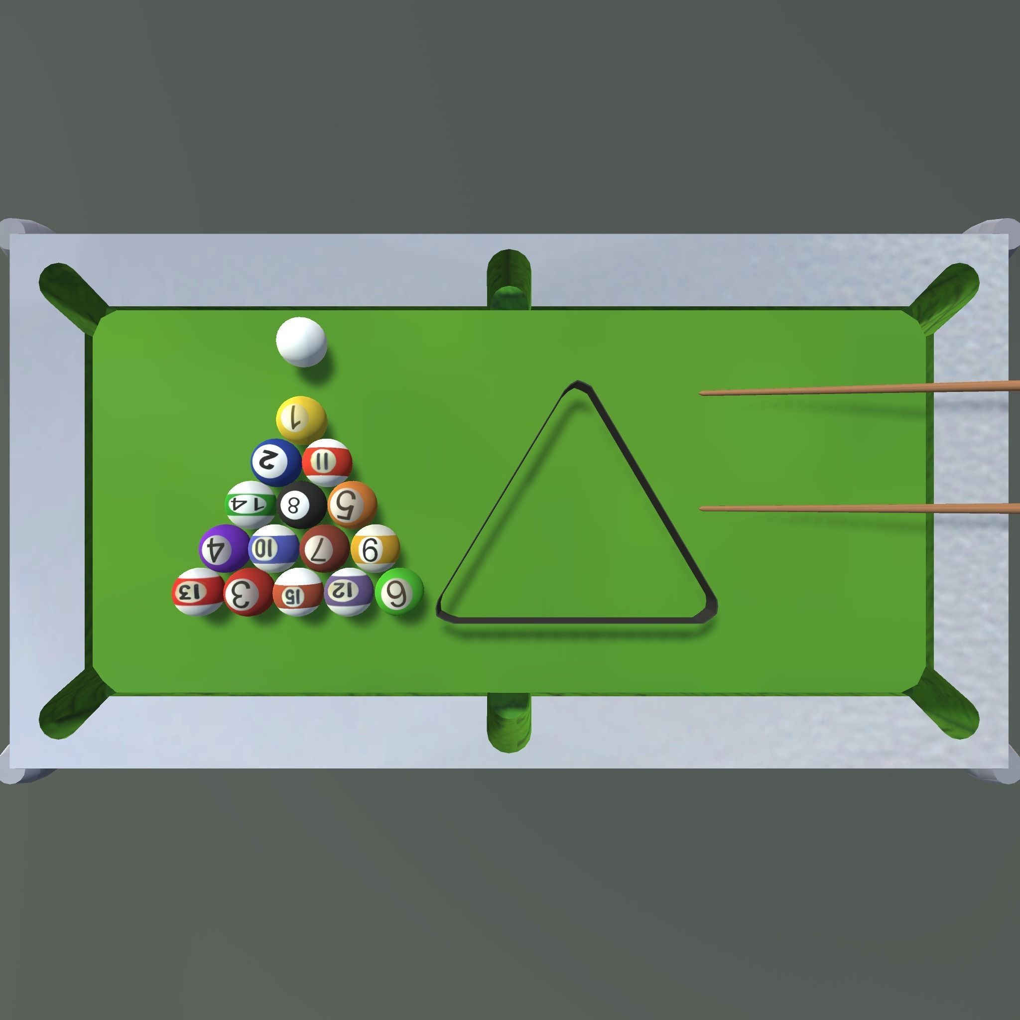 Billirado Table Low-poly 3D model_1