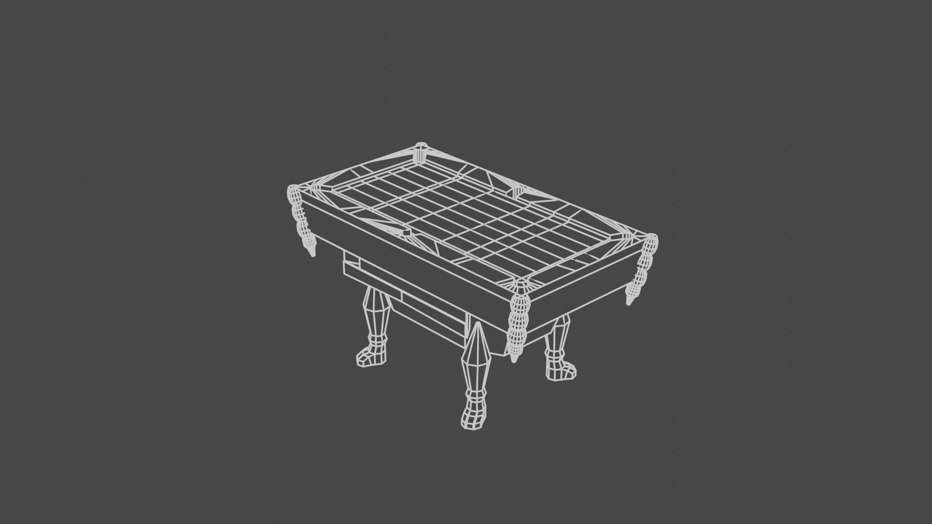 Billirado Table Low-poly 3D model_6