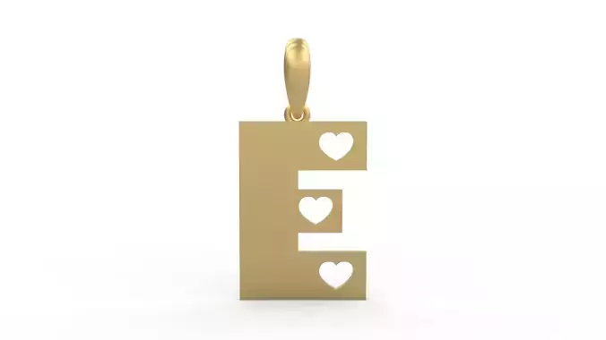 Initial Letters Pendant Lovebeat E