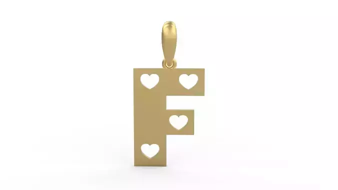 Initial Letters Pendant Lovebeat F