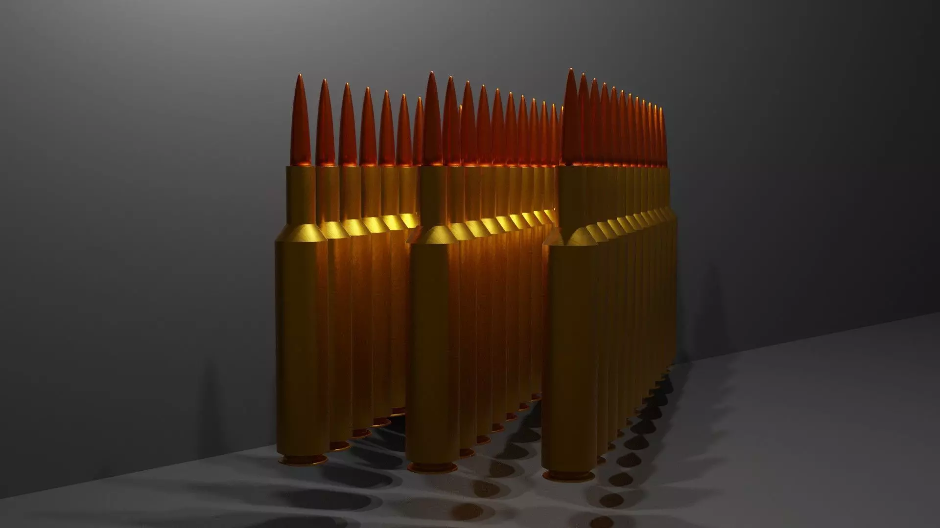Bullet group of bullets in row Free low-poly 3D model
