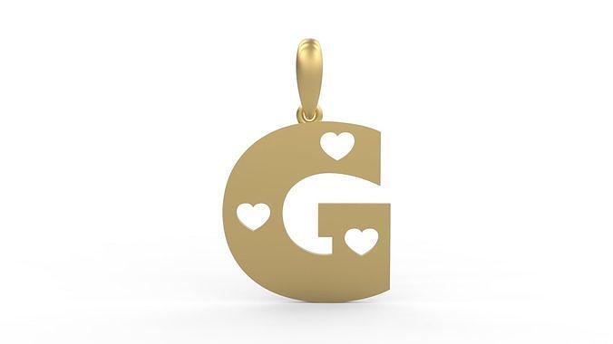 Initial Letters Pendant Lovebeat G 3D print model