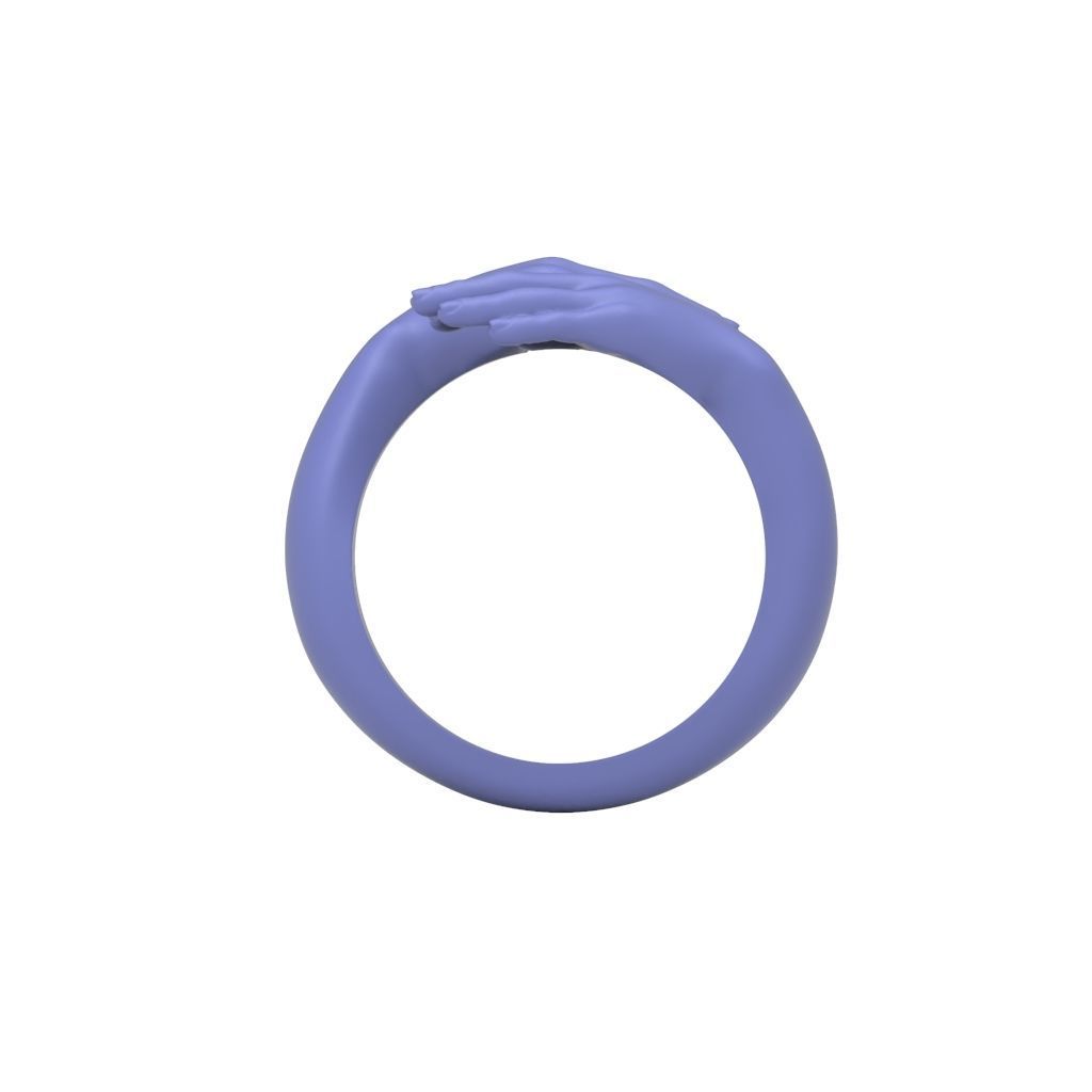 Hug ring hands ring STL  3D print model_14